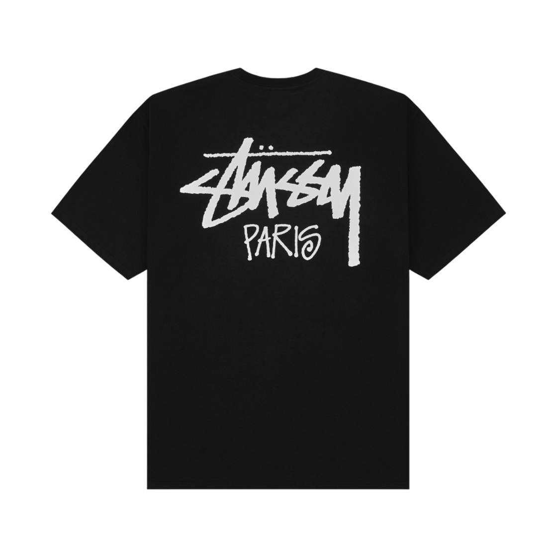 스투시 스탁 파리 티셔츠 블랙(Stussy Stock Paris T-Shirt Black)