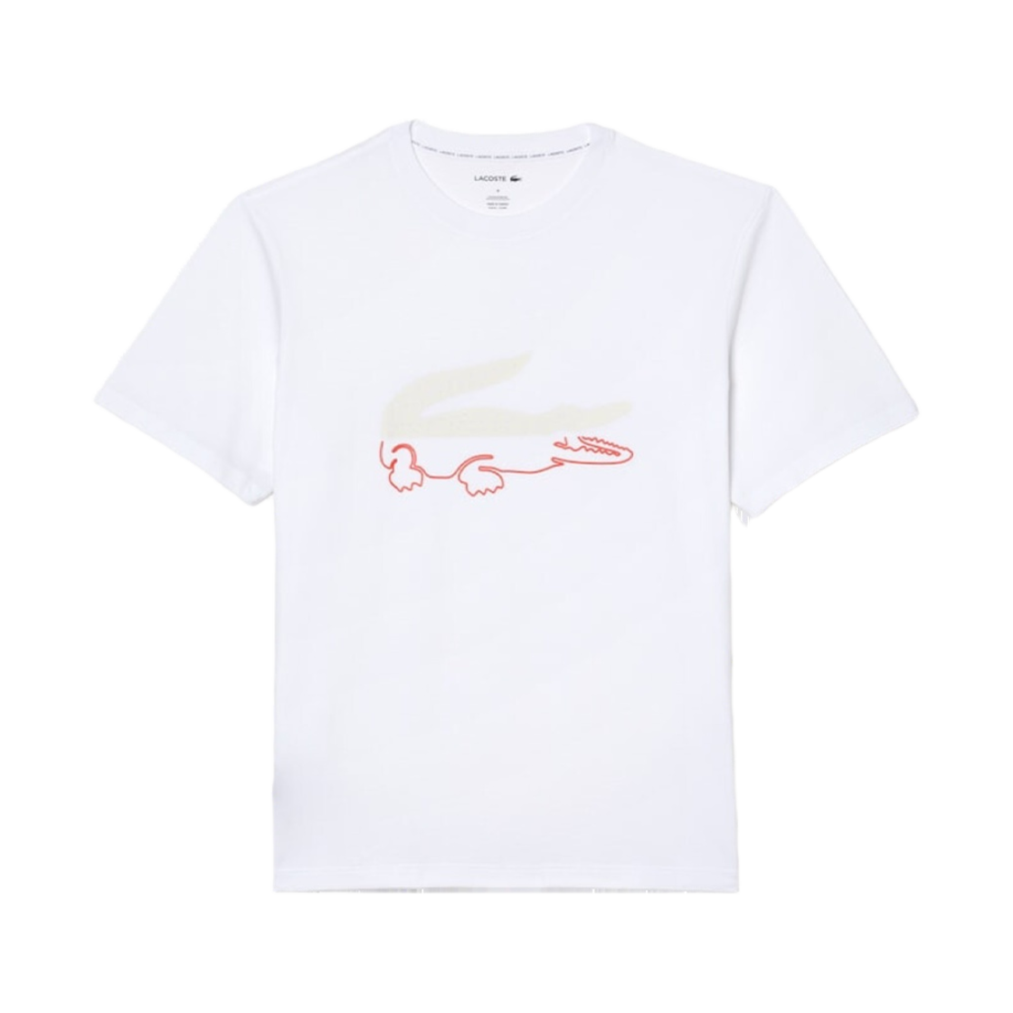 라코스테 릴렉스드 핏 코튼 저지 티셔츠 화이트(Lacoste Relaxed Fit Cotton Jersey T-Shirt White) - 1