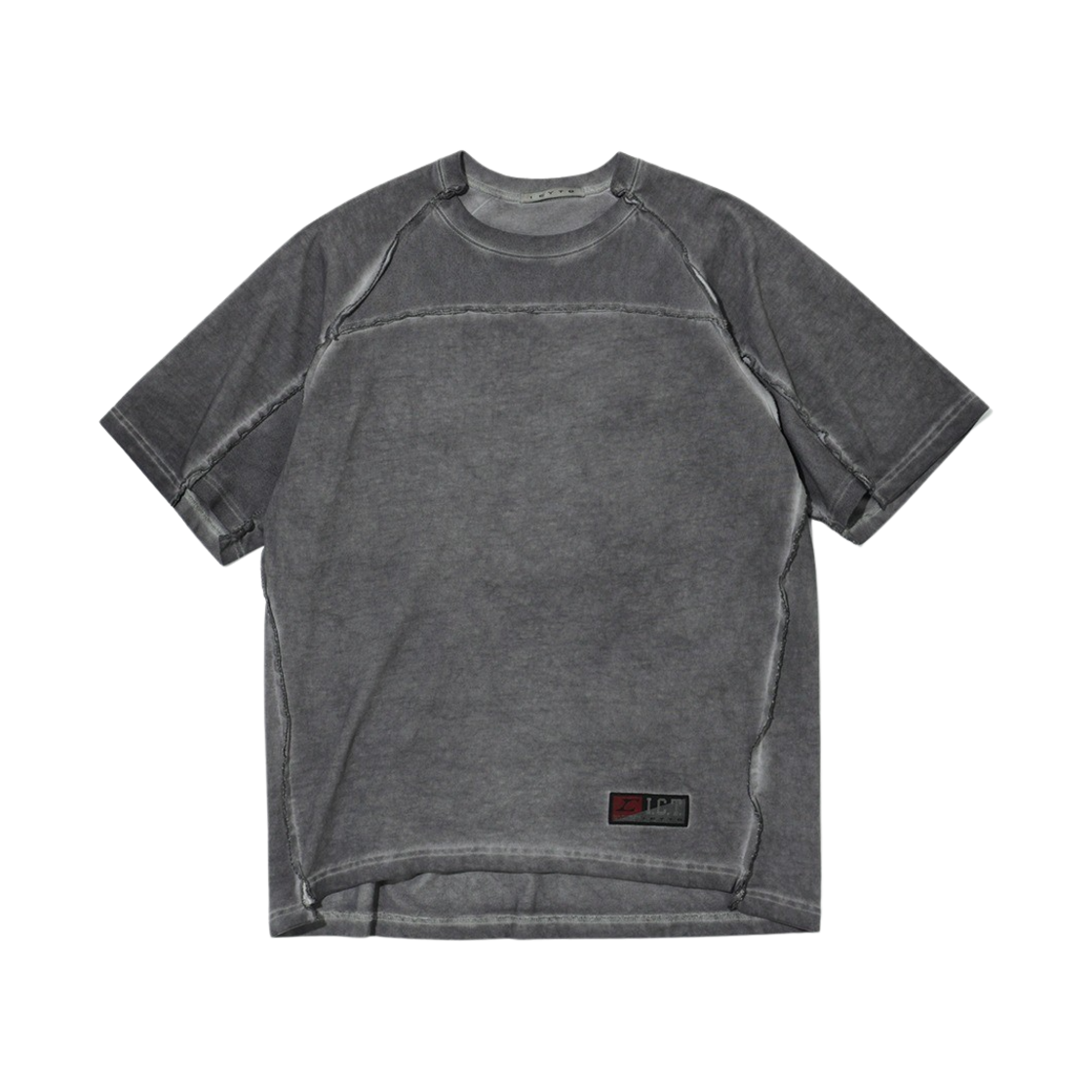 아이시토 로우 엣지컷 티셔츠 차콜(Icyto Raw Edged Cut T-Shirt Charcoal)