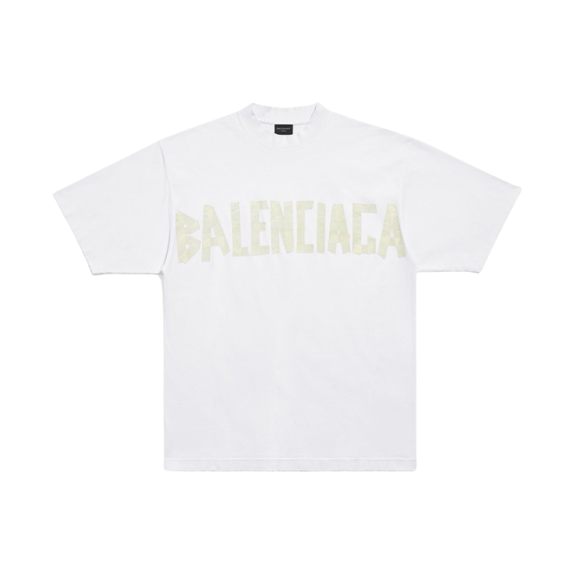 739784TOVA99000 Balenciaga Tape Type Medium Fit T-Shirt White
