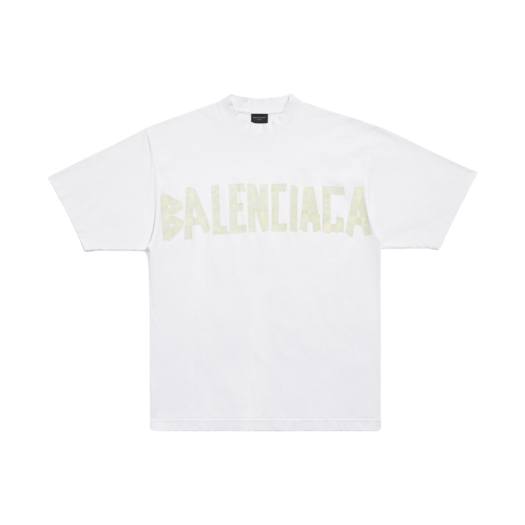 Balenciaga Tape Type Medium Fit T-Shirt White