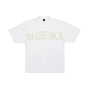Balenciaga Tape Type Medium Fit T-Shirt White