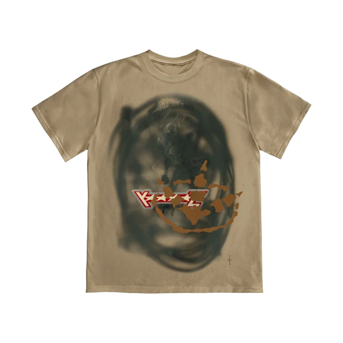 - Travis Scott Sprayed T-Shirt Beige