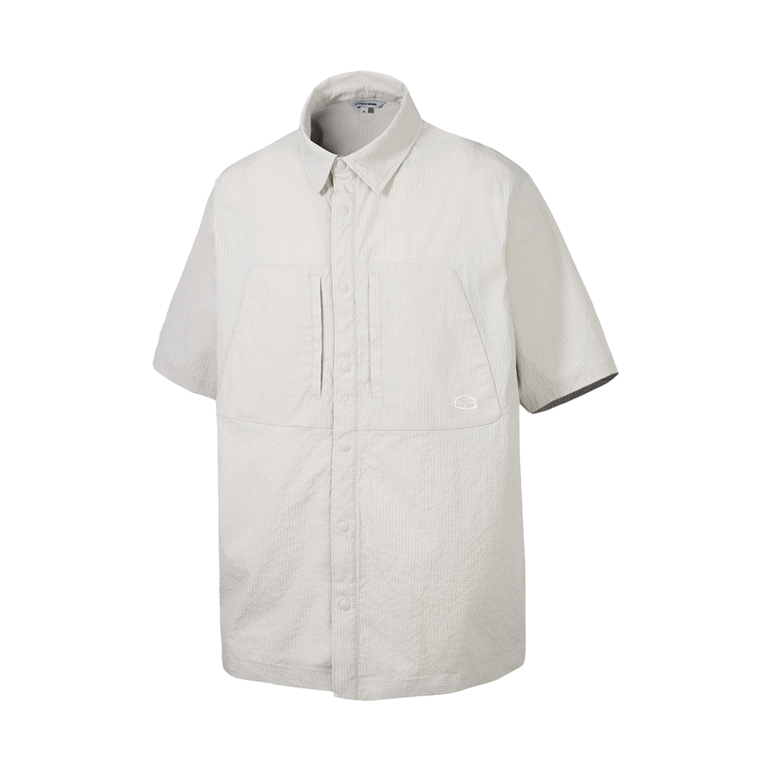 ZU1YSM2501LBG Zerogram Nebelhorn Seersucker SS Shirts Light Beige