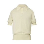 Maison Margiela Knit Polo Shirt Off White