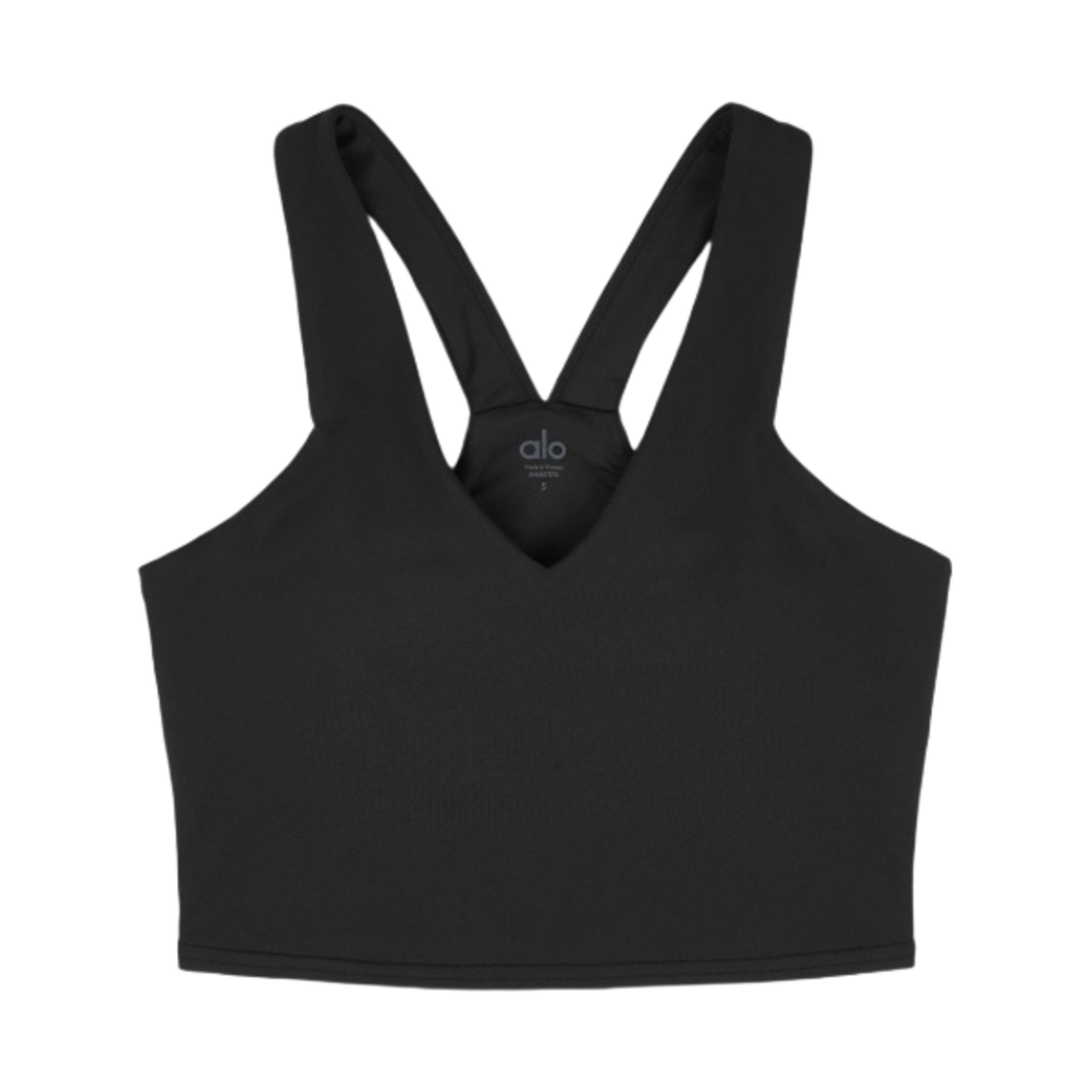 (W) 알로 요가 에어브러쉬 리얼 브라 블랙((W) Alo Yoga Airbrush Real Bra Black)