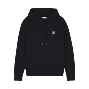 Maison Kitsune Fox Head Patch Regular Hoodie Black