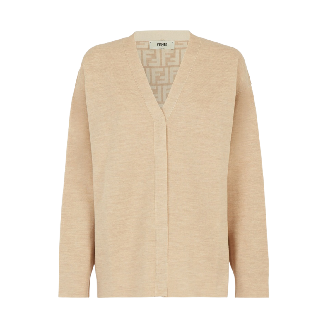 FZC966ANERF1KE0 (W) Fendi Wool Cardigan Beige