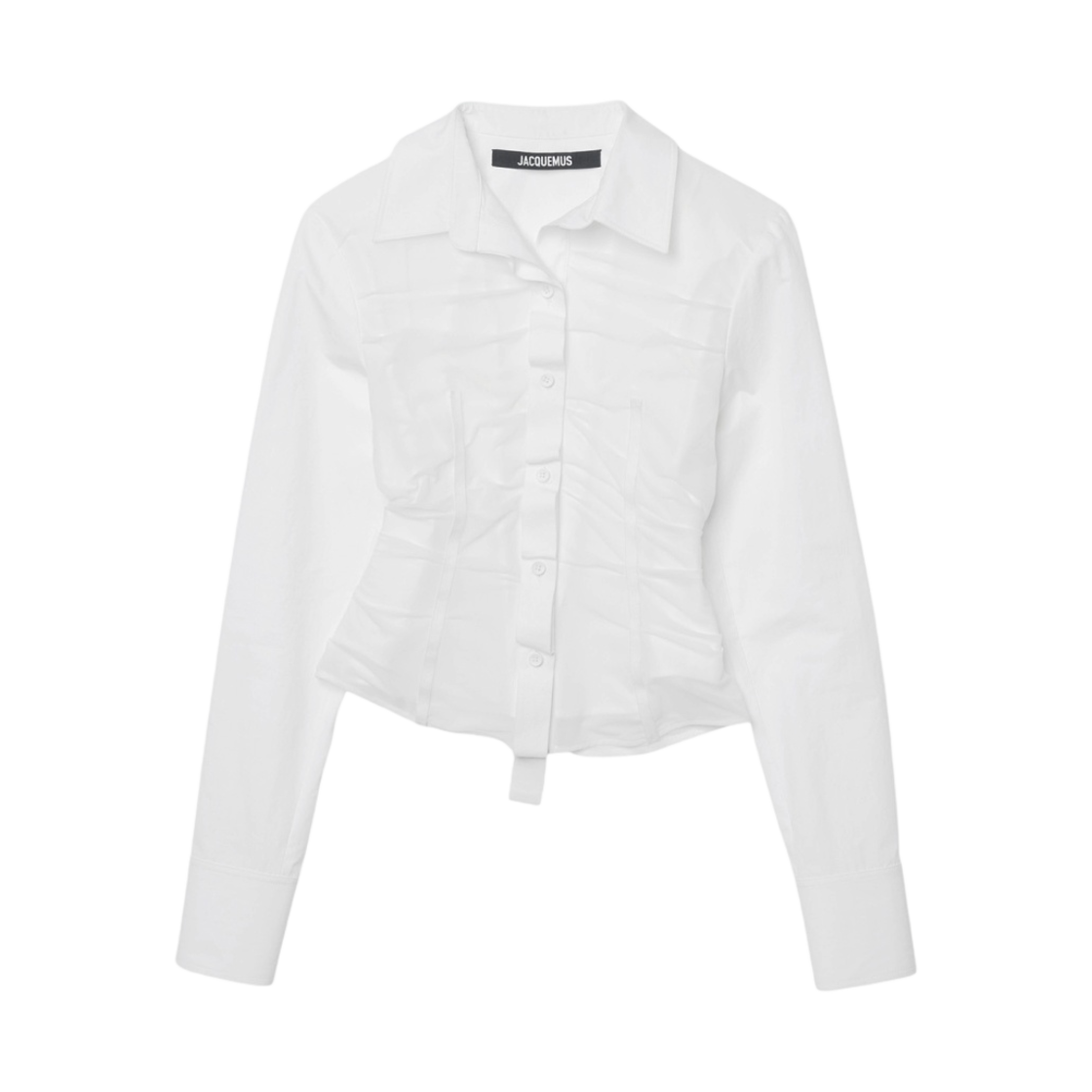 (W) 자크뮈스 라 슈미즈 메자루 튤 코르셋 셔츠 화이트((W) Jacquemus La Chemise Mezzaru Tulle Corset Shirt White) - 1