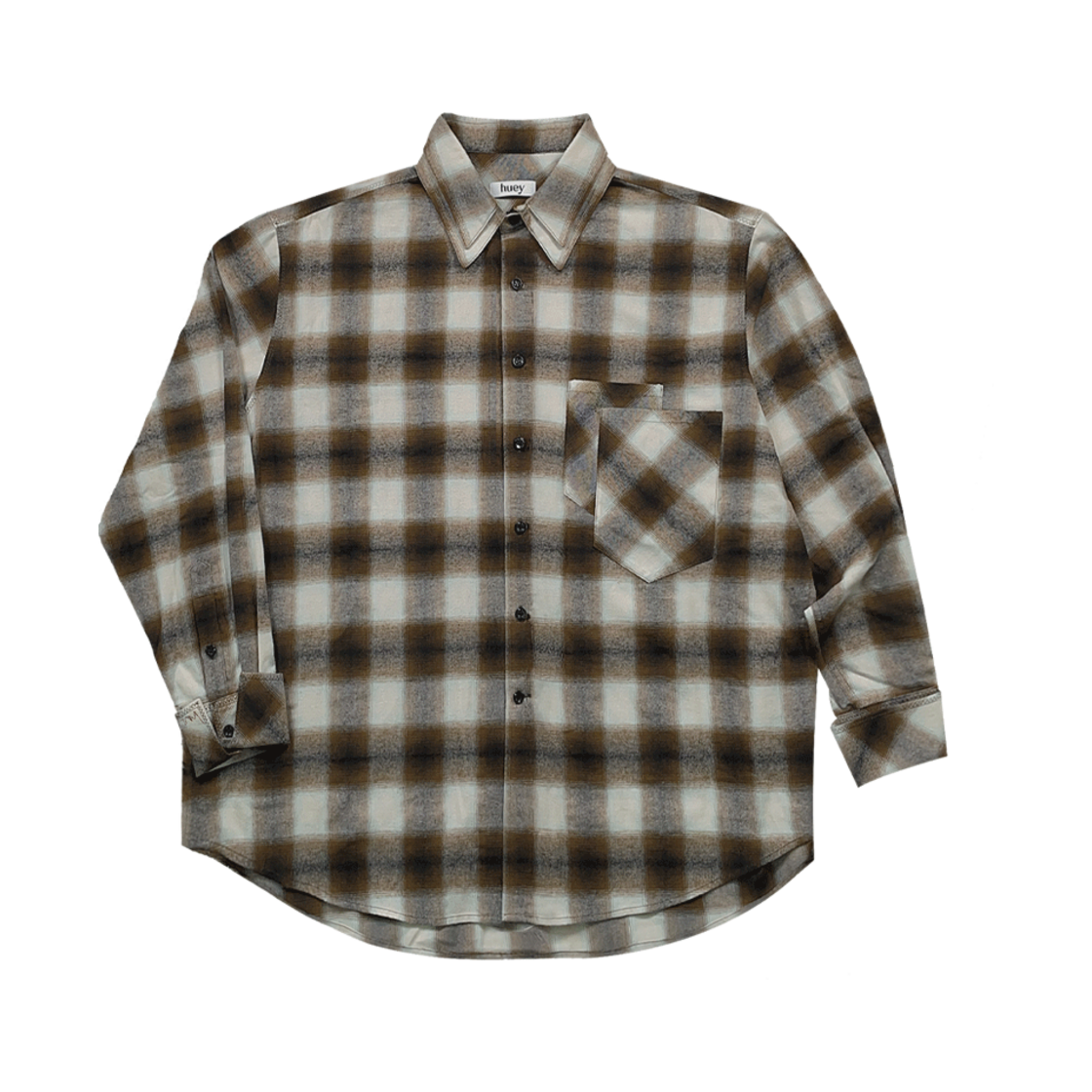 휴이 더블 체크 셔츠 브라운(Huey Double Check Shirts Brown)