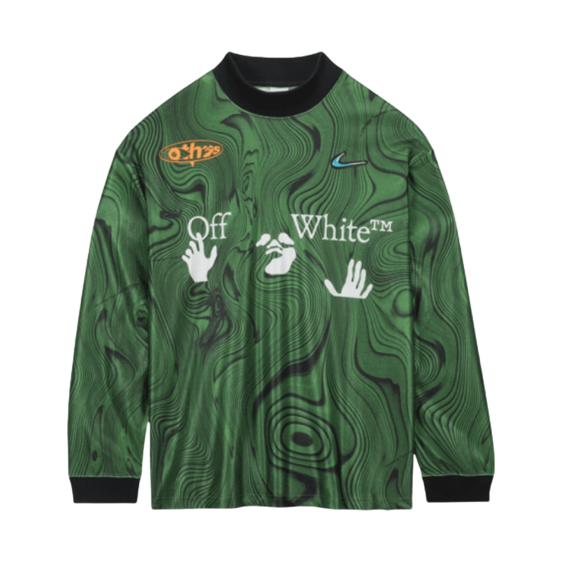 나이키 x 오프화이트 올오버 프린트 저지 켈리 그린 - 아시아