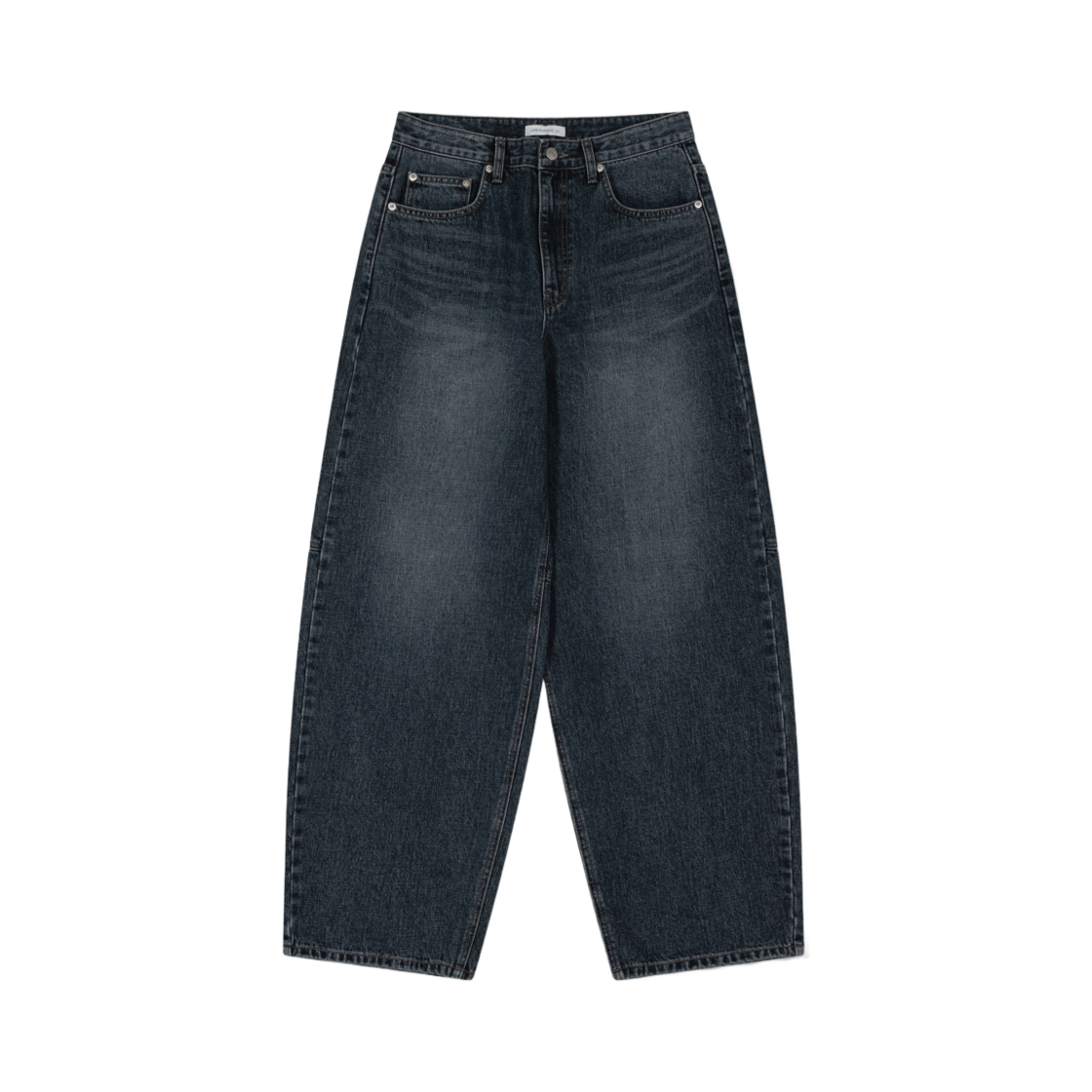 (W) 로우클래식 오버사이즈 진 다크 블루((W) Low Classic Oversized Jeans Dark Blue)