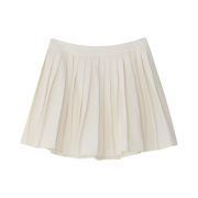 Leha Women Milton Pleated Mini Skirt Ivory