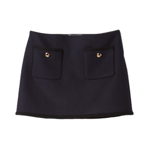 (W) Miu Miu Cloth Miniskirt Navy