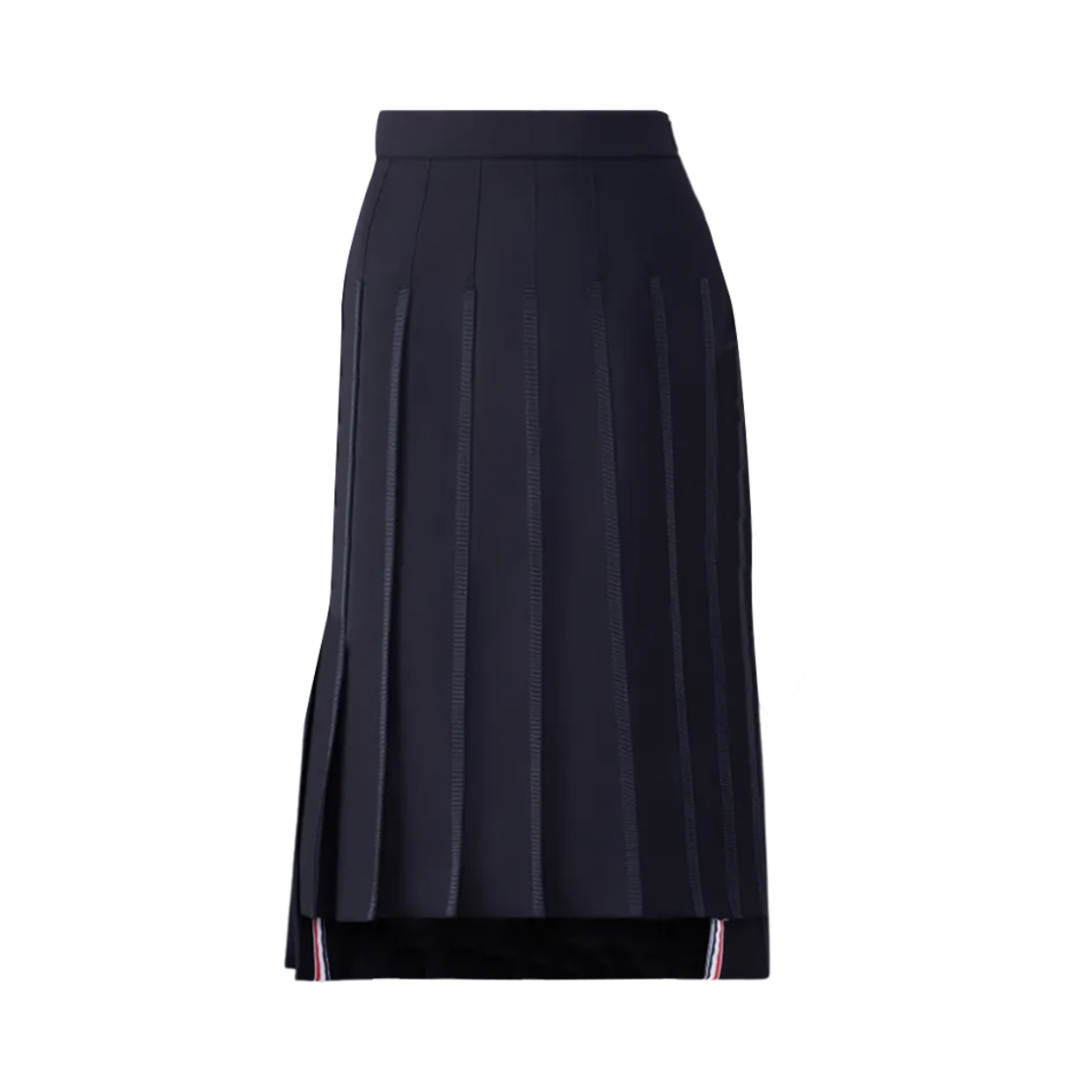 FGC400B-00473-001 (W) Thom Browne Classic Tipping Pleated Skirt Black