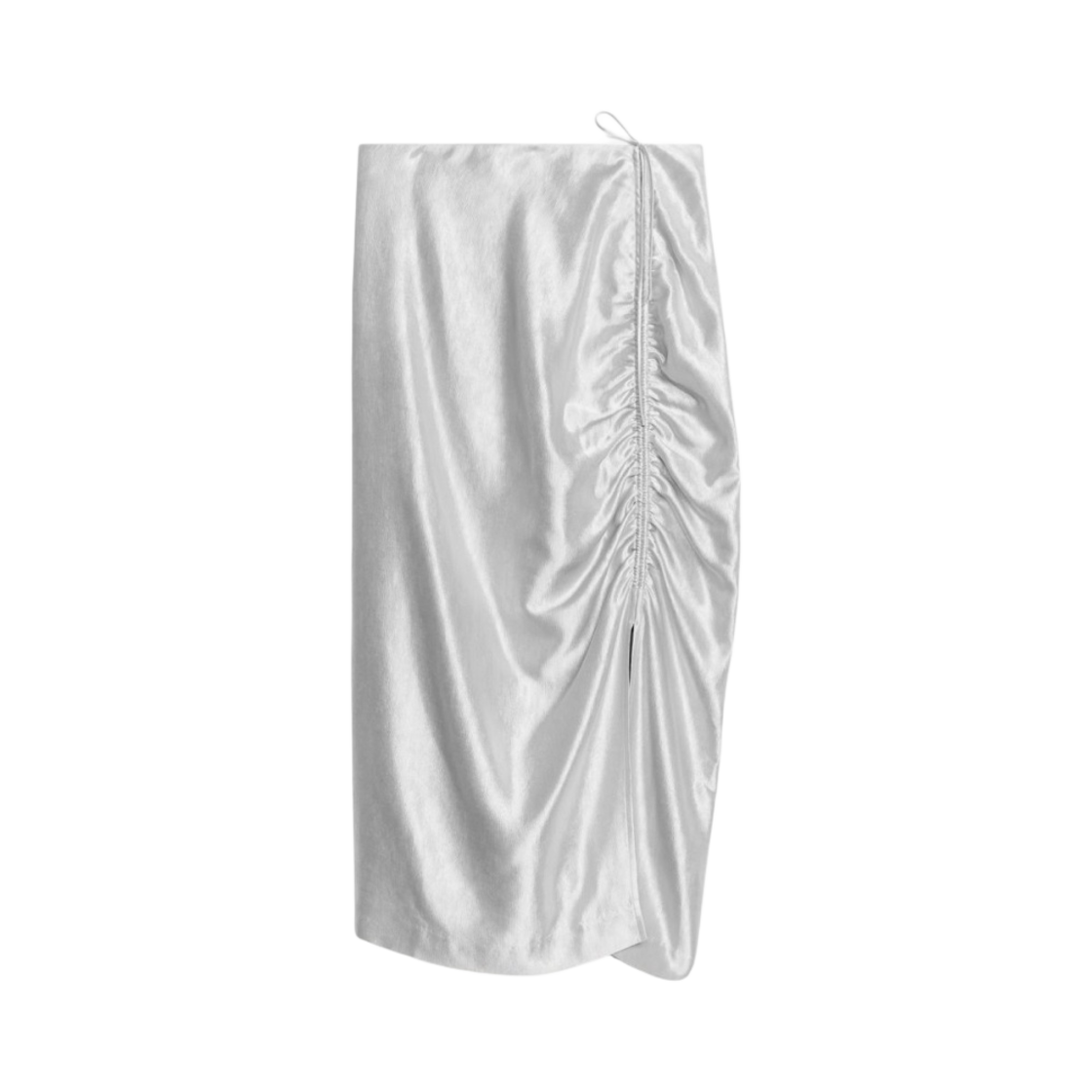 (W) 아르켓 시머링 드로스트링 스커트 실버((W) Arket Shimmering Drawstring Skirts Silver)