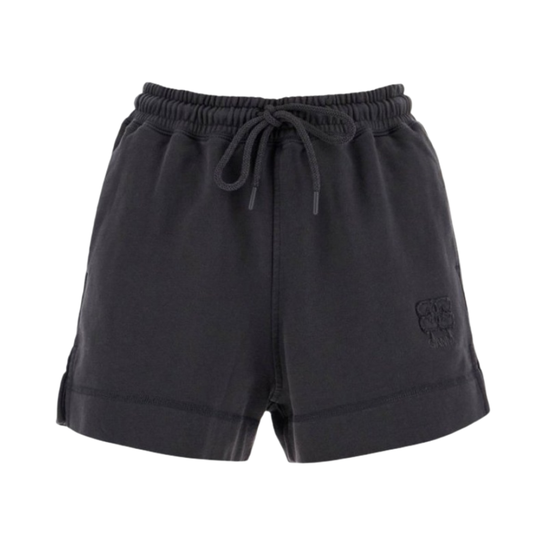 (W) 가니 이솔리 엘라스티케이티드 쇼츠 팬텀((W) Ganni Isoli Elasticated Shorts Phantom)