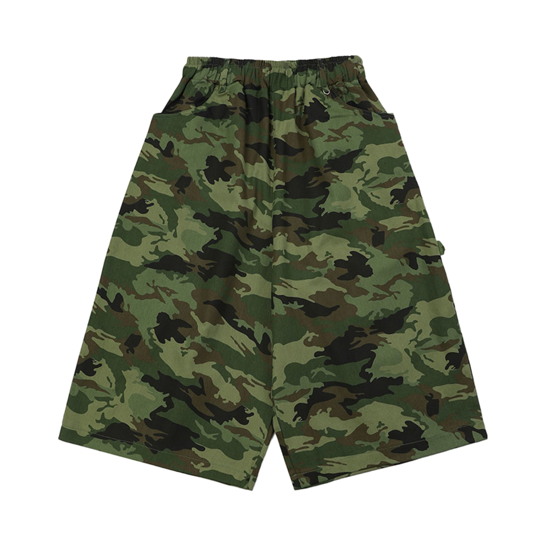 SR24SSPT03GR SLOW RECORD HOUSE Carpenter Bermuda Wide Camo Pants Green