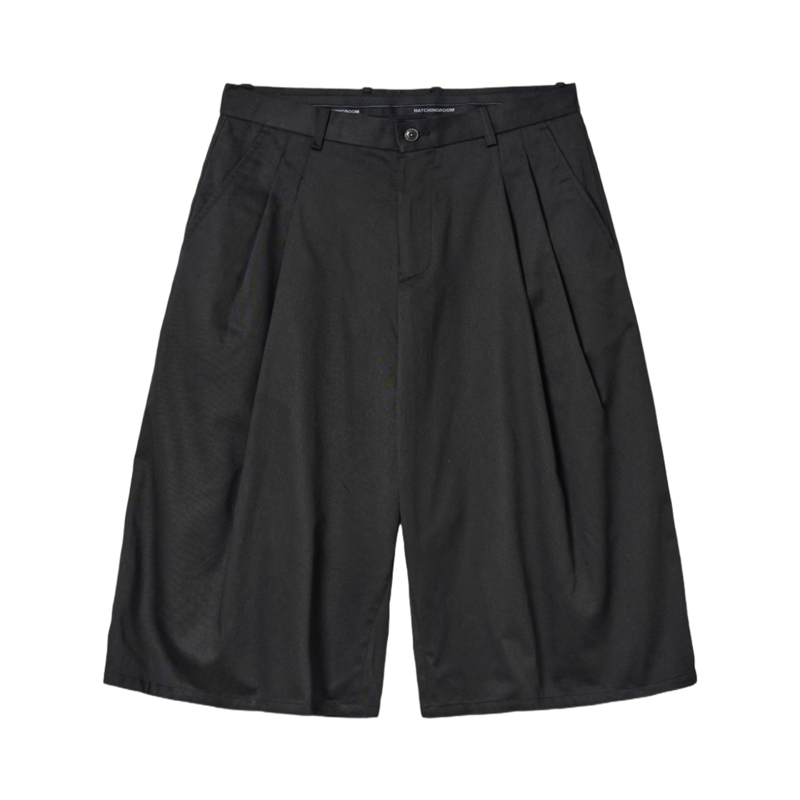 해칭룸 투 플리츠 쇼츠 블랙(Hatchingroom Two Pleats Shorts Black)