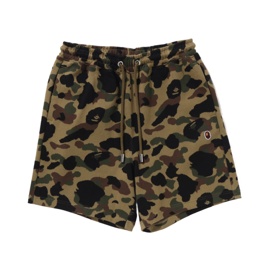 - BAPE 1st Camo Jacquard One Point Relaxed Fit Sweat Shorts Green