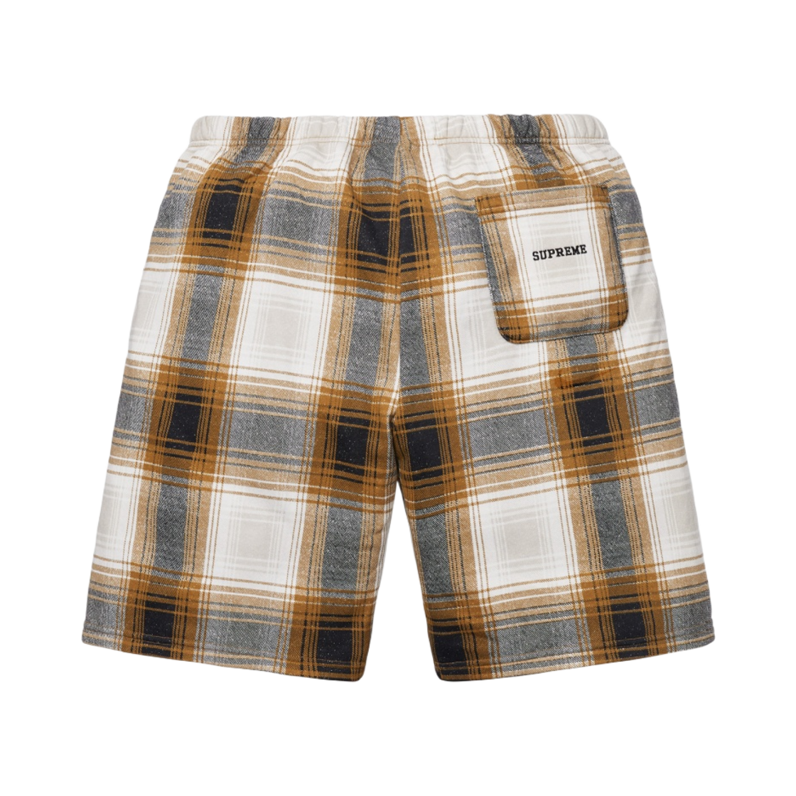 슈프림 x 나이키 플래드 스웨트쇼츠 머스타드 - 18FW(Supreme x Nike Plaid Sweatshorts Mustard - 18FW) - 2