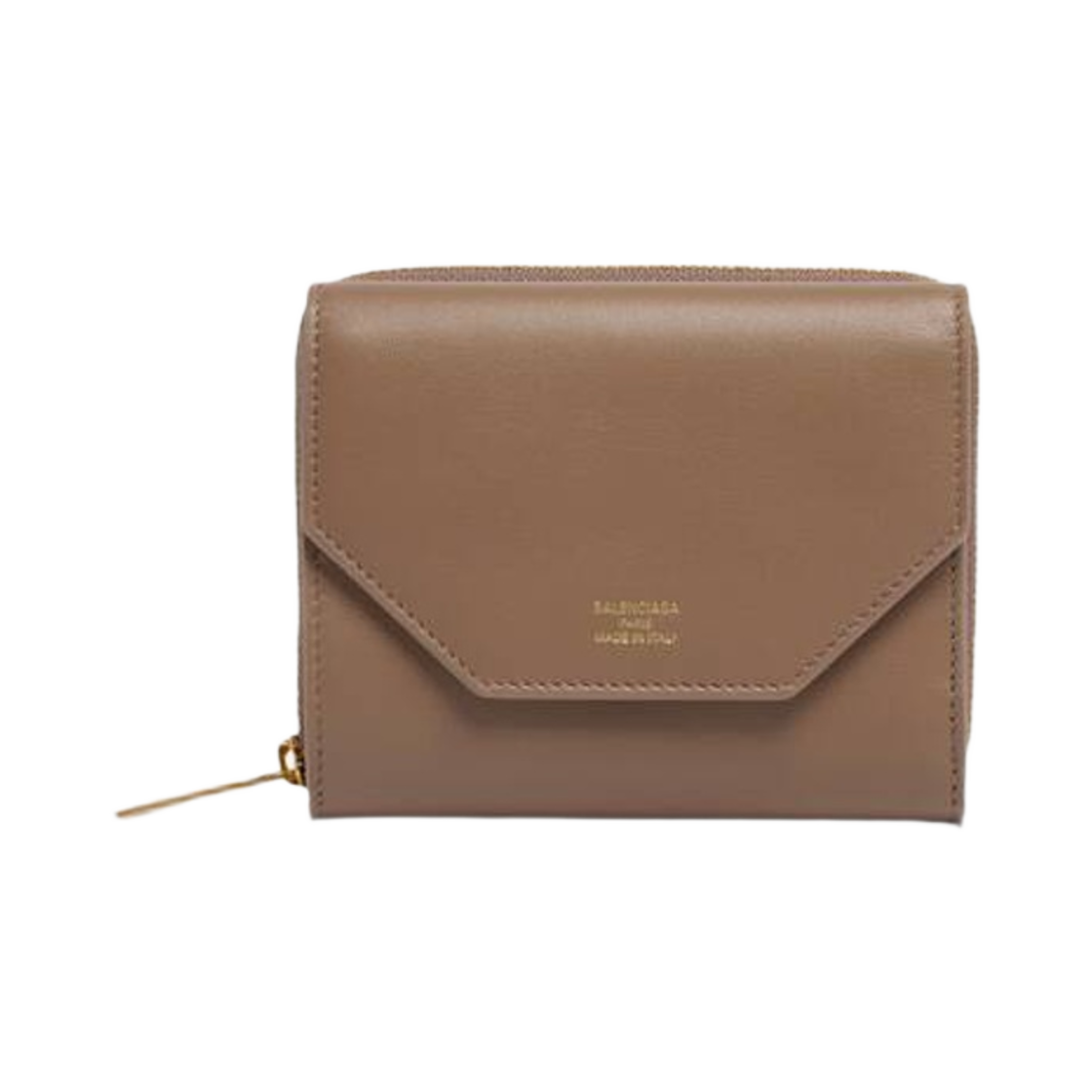 7537622AAFT1212 Balenciaga Envelope Compact Wallet With Flap Brown