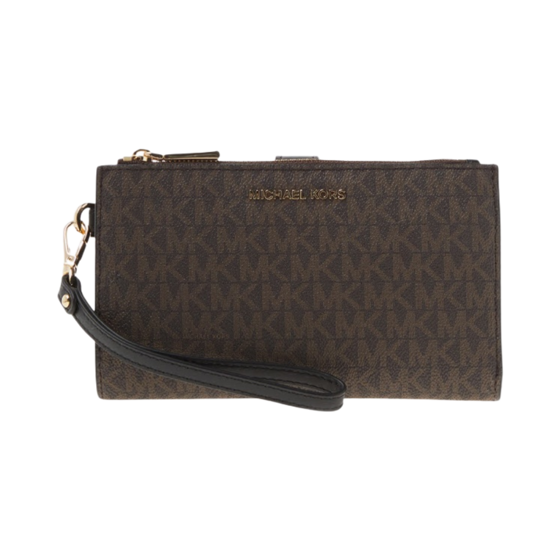 34F1GJ6W4B292 Michael Kors Jet Set Logo Smartphone Wallet Black Brown