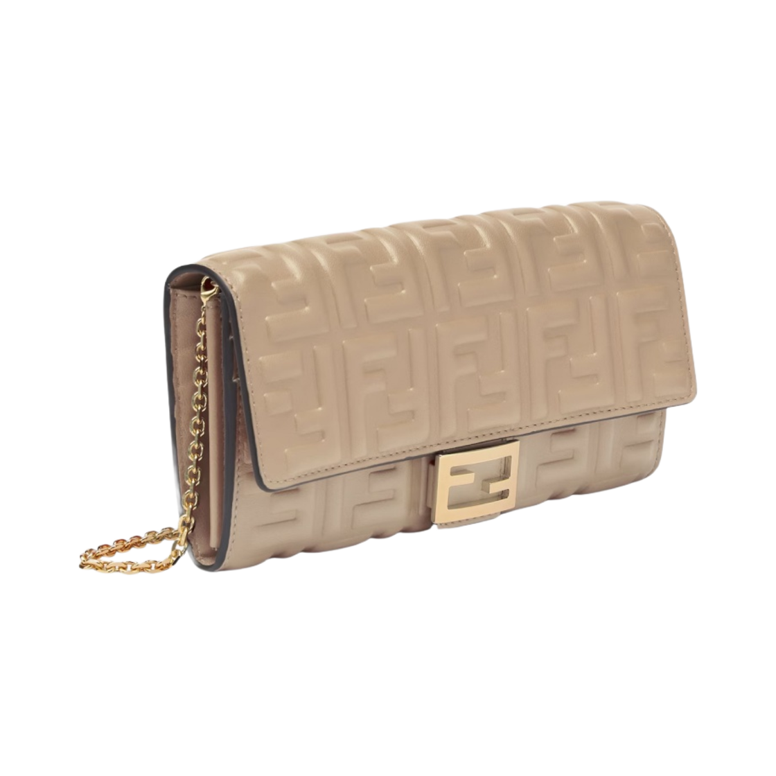 펜디 나파 레더 바게트 체인 장지갑 그레이(Fendi Nappa Leather Baguette Continental Wallet With Chain Grey) - 2