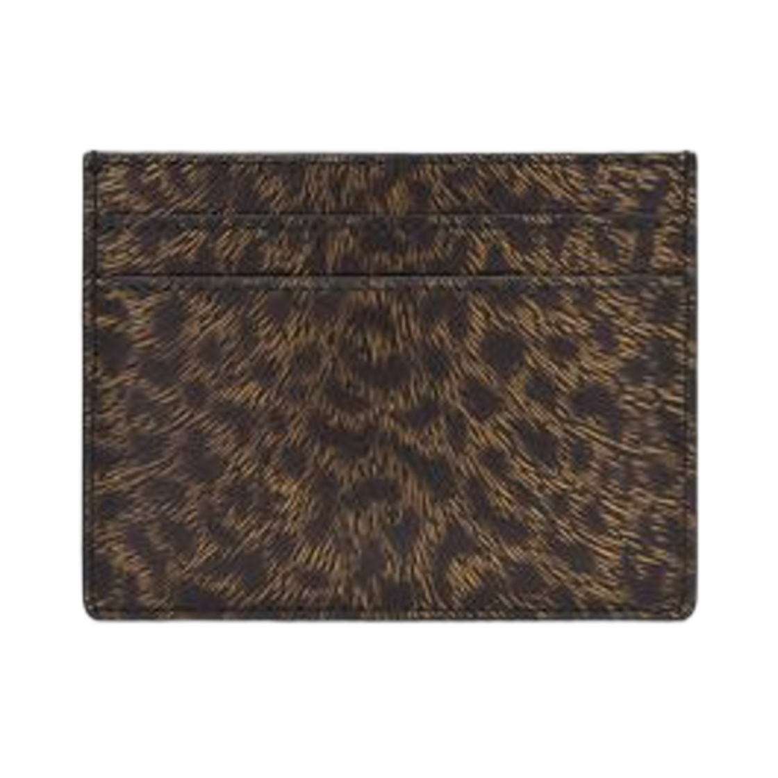 생로랑 파리 카드 케이스 레오파드 프린트 레더 블랙 브라운(Saint Laurent Paris Card Case In Leopard-Print Leather Black Brown) - 2