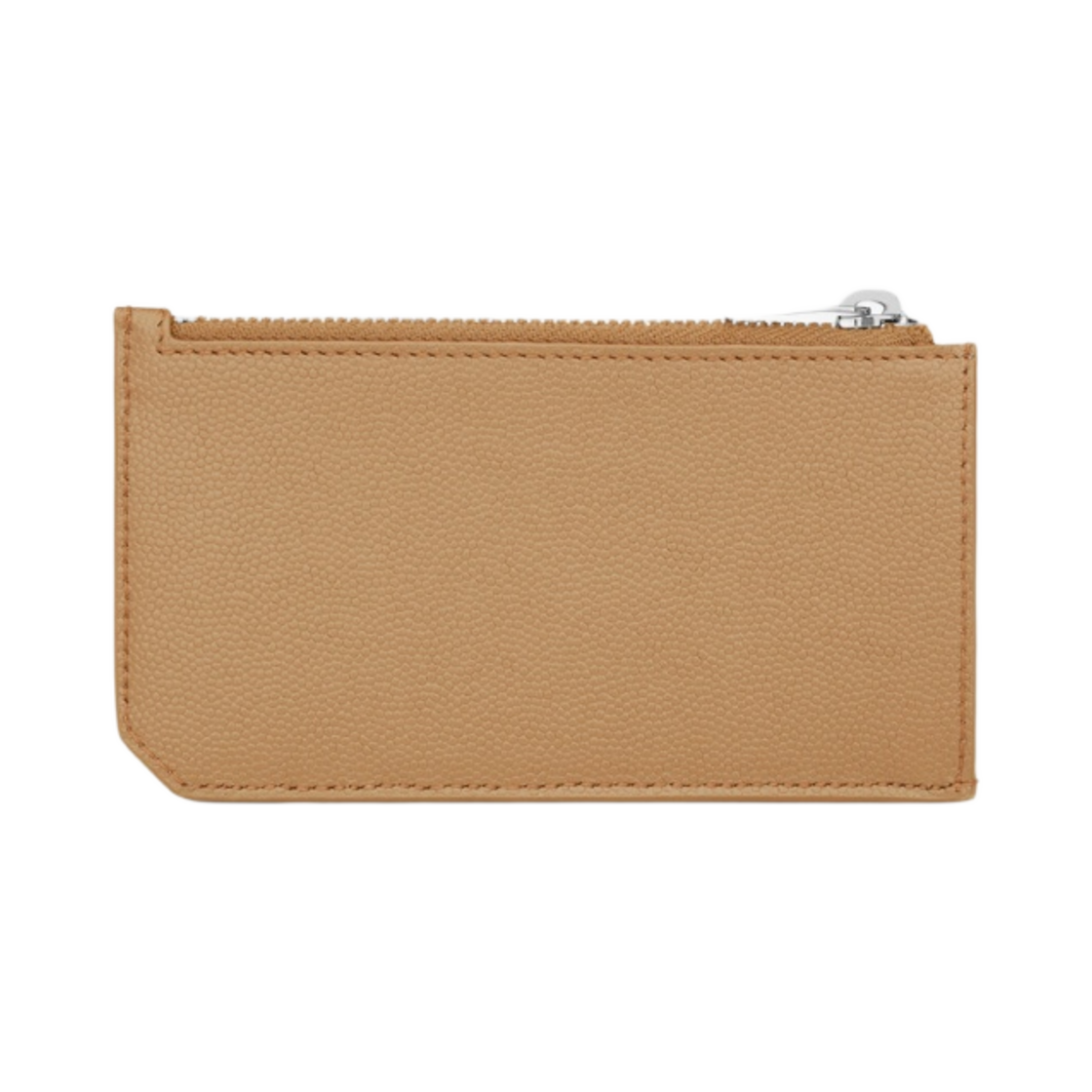 생로랑 그랑 드 뿌드르 엠보스드 레더 파리 프라그먼트 지퍼 크레딧 카드 케이스 티크 우드(Saint Laurent Paris Fragment Zipped Credit Card Case in Grain de Poudre Embossed Leather Teak Wood) - 2