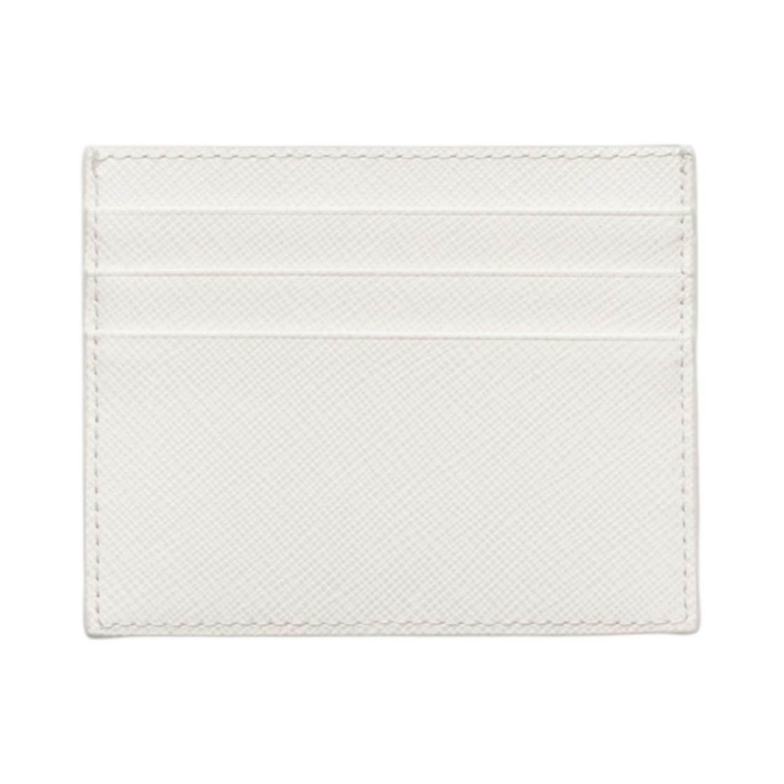 프라다 사피아노 레더 트라이앵글 로고 카드 지갑 화이트(Prada Saffiano Leather Triangle Logo Card Holder White) - 2