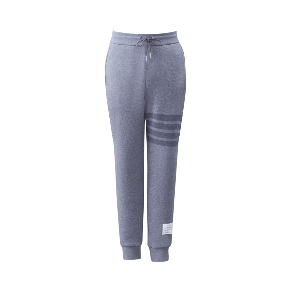 MJQ179A-J0088-055 Thom Browne Wool Loopback 4-Bar Sweatpants Light Grey