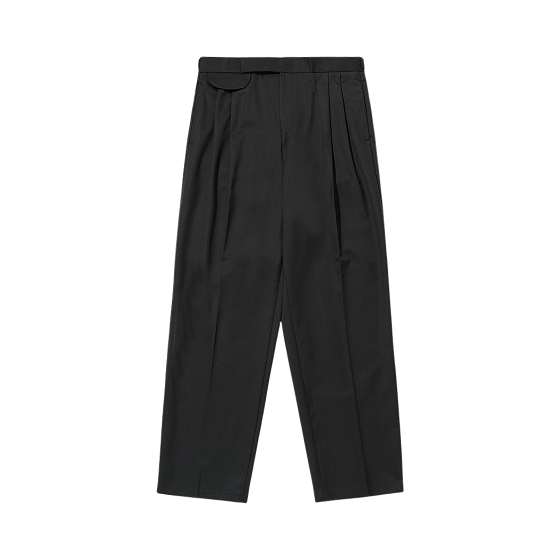 BR023PT0002C01A BY RANG Wool Blend Pleated Trousers Black
