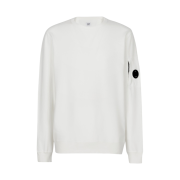 C.P. Company Light Fleece Crewneck Sweatshirt Gauze White - 22SS