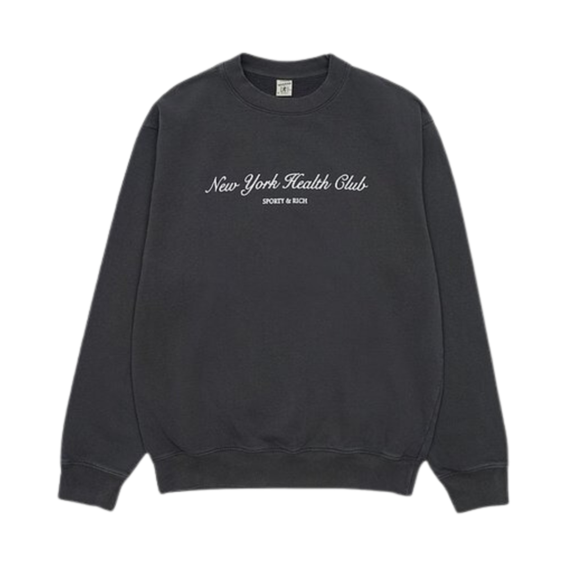 스포티 앤 리치 NY 헬스 클럽 스웨트셔츠 페이디드 블랙(Sporty & Rich NY Health Club Sweatshirt Faded Black) - 1