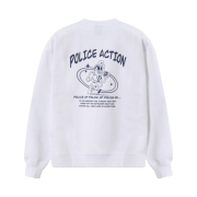 Woowakgood Police Action Sweatshirt White
