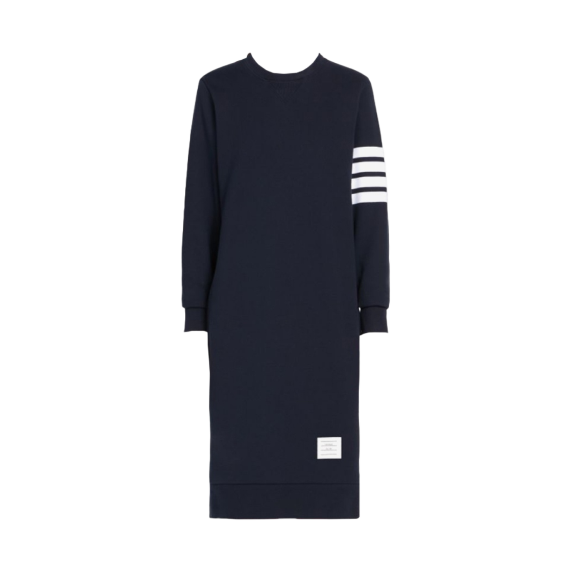 (W) 톰브라운 클래식 루프백 사선 스웨터 드레스 네이비((W) Thom Browne Classic Loopback 4-Bar Sweater Dress Navy) - 1