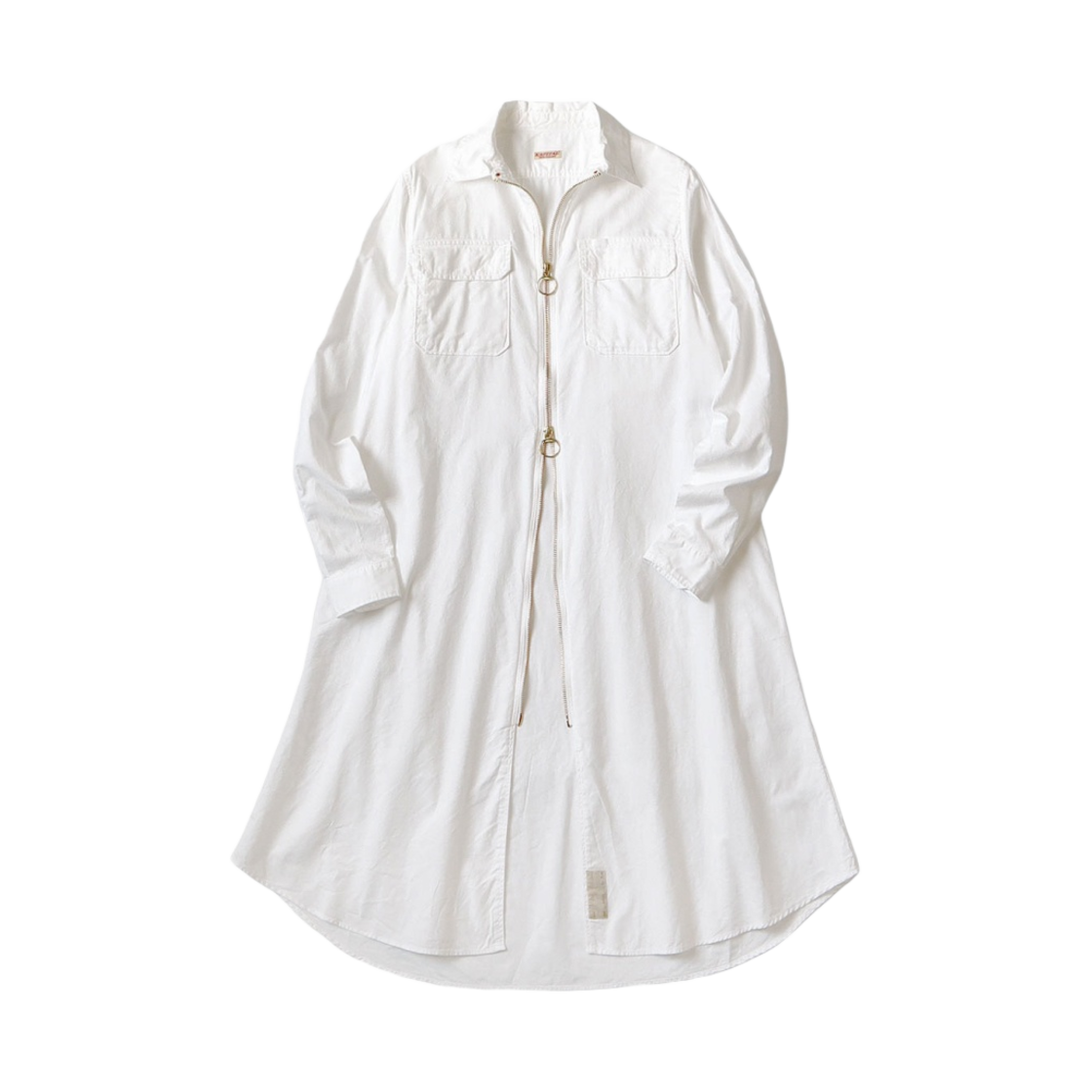 (W) 캐피탈 Ox 드리즐러 워크 셔츠 드레스 화이트