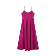 Green Butter Women Silky Cotton Sleeveless dress Plum