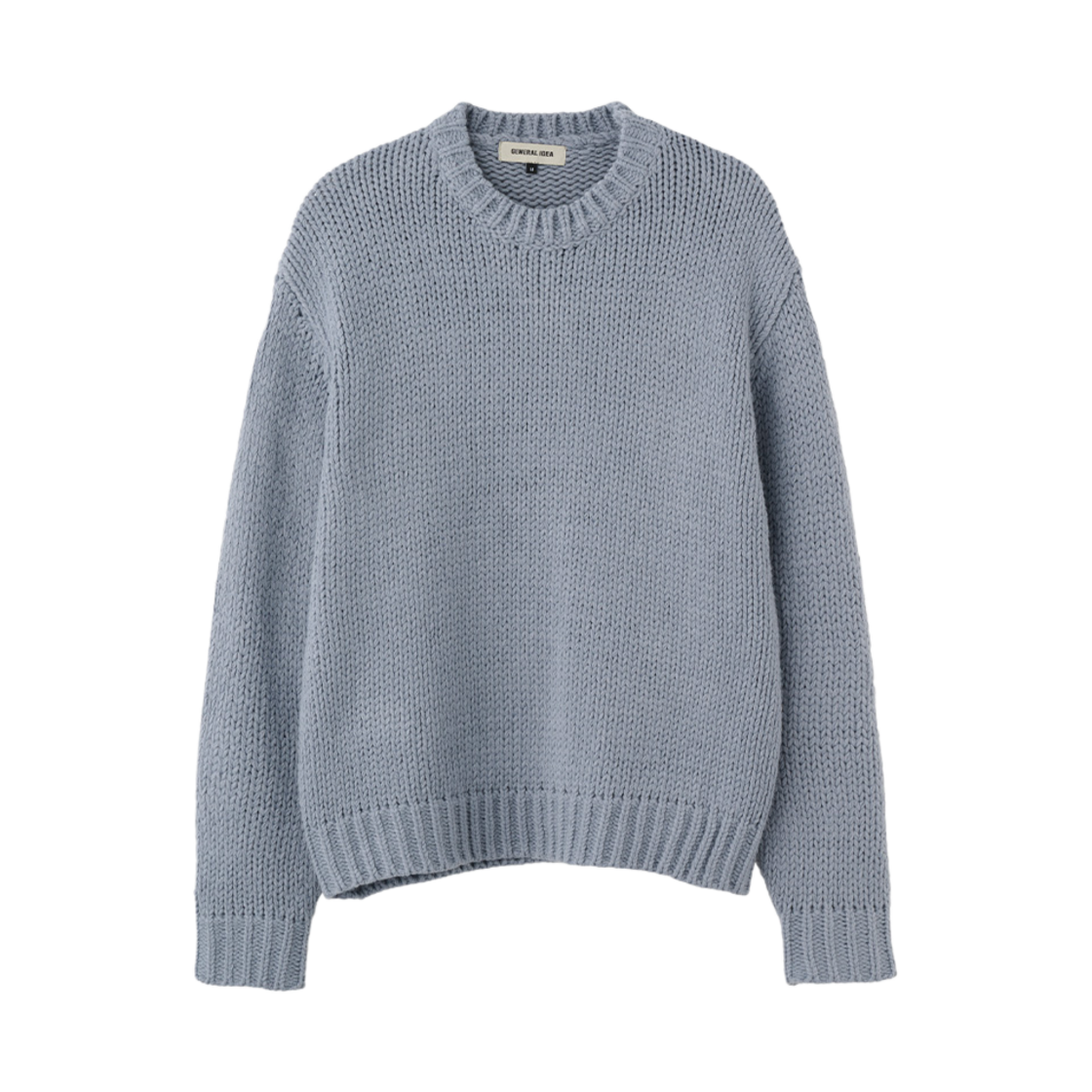 제너럴아이디어 유니섹스 핸드메이드 니트 풀오버 블루