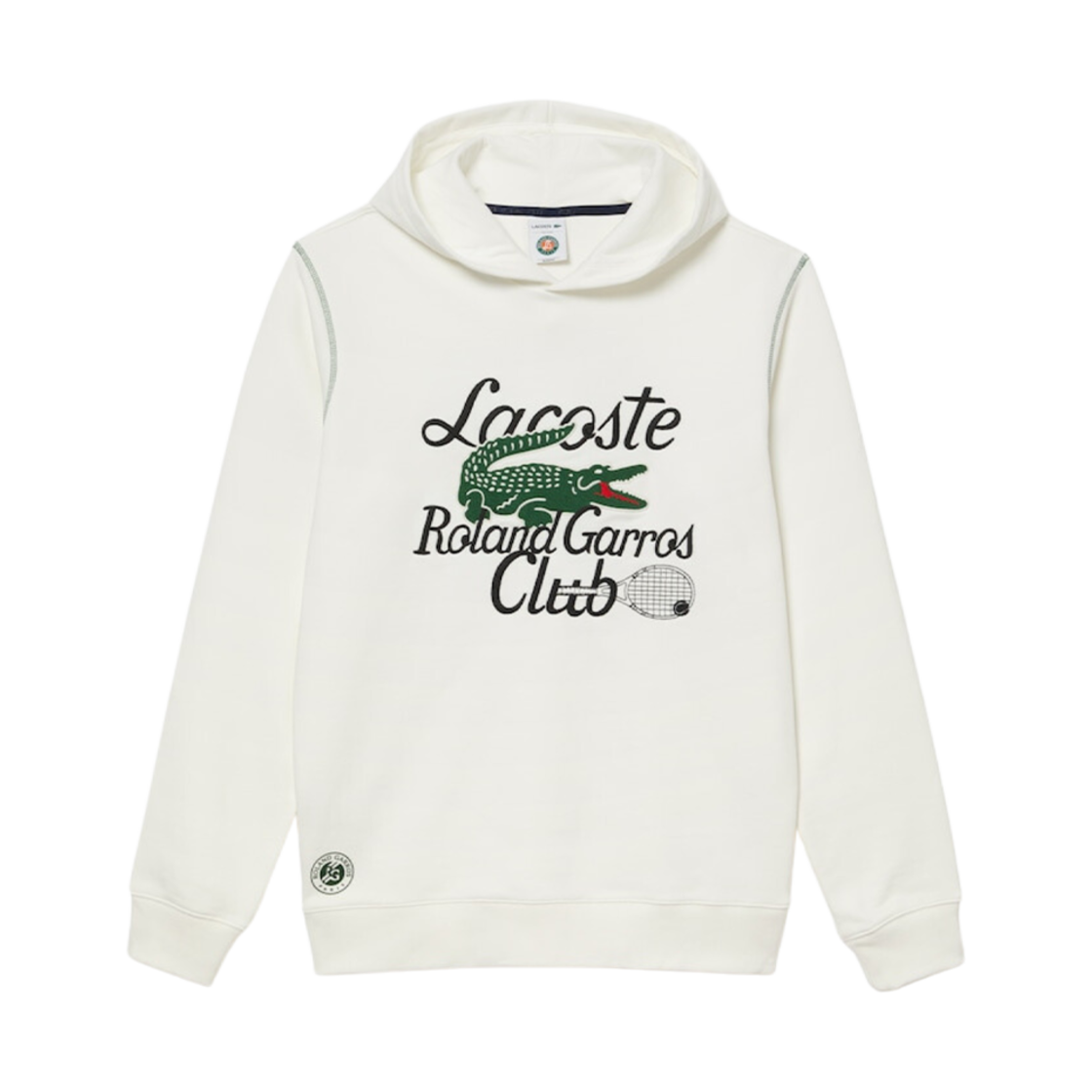 라코스테 롤랑 가로스 후드 풀오버 화이트(Lacoste Roland Garros Hoodie Pullover White) - 1