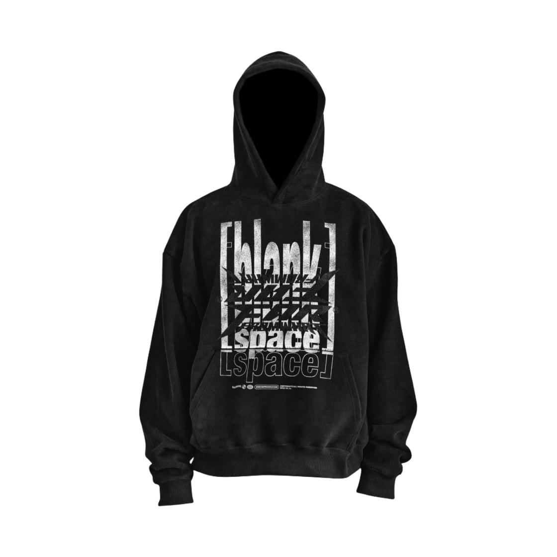 - Farfromwhat Far Blank Space Hoodie Black