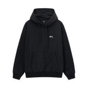 Stussy Stock Logo Hoodie Washed Black