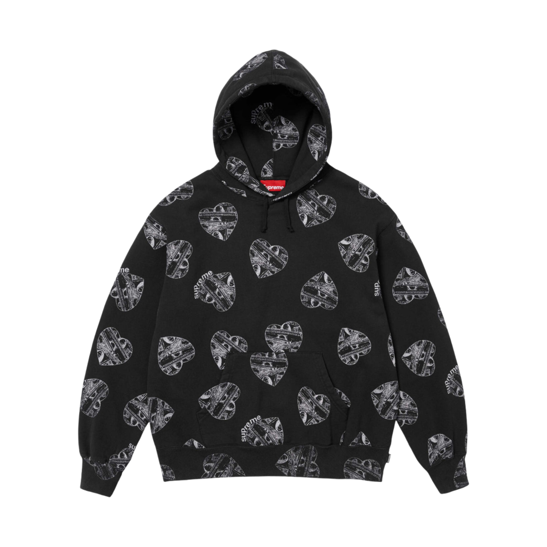 - Supreme Love Cash Hooded Sweatshirt Black - 24FW