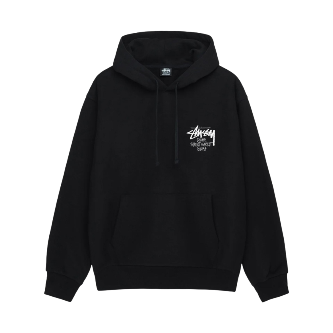스투시 스탁 도버 스트리트 마켓 긴자 후드 블랙(Stussy Stock DSM Ginza Hoodie Black) - 2