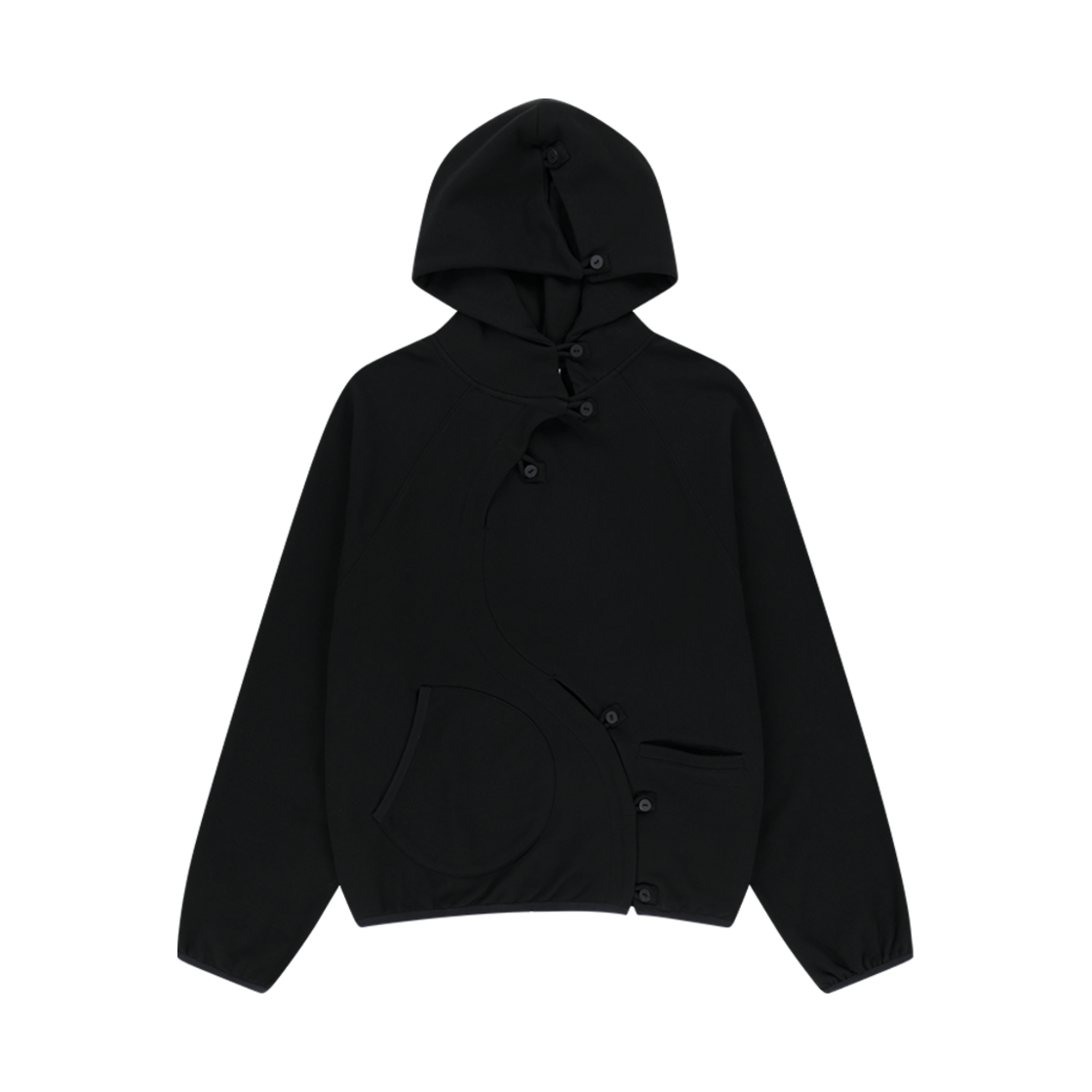 SG2501HD02BK Sansan Gear Button Hoodie Black
