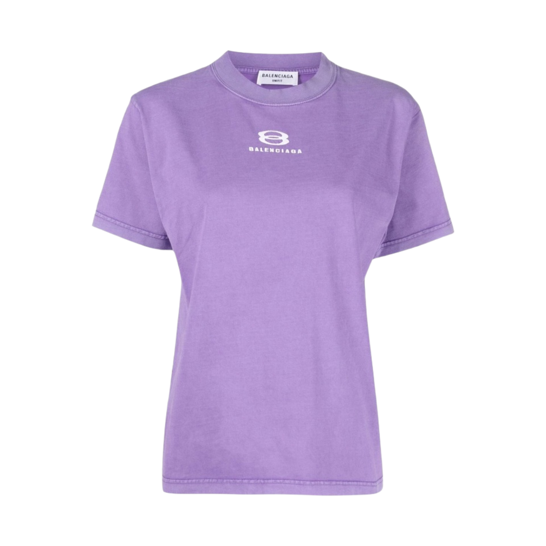 (W) 발렌시아가 로고 프린트 티셔츠 스몰 핏 바이올렛((W) Balenciaga Logo Print  T-shirt Small Fit Violet) - 1