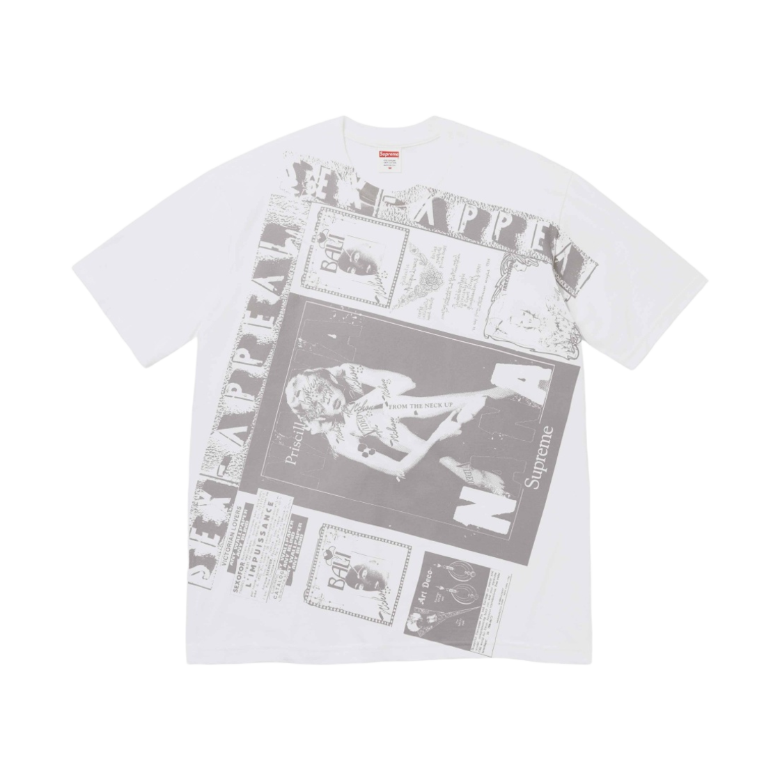 슈프림 콜라주 티셔츠 화이트 - 24SS