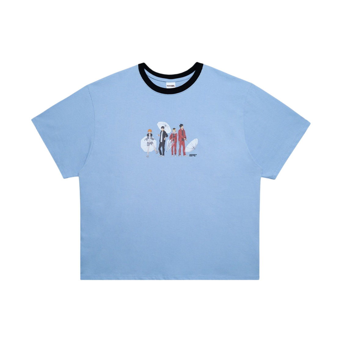 이어스트 x 하이큐!! 레인 티셔츠 스카이 블루(EERST x HAIKYU!! Rain HF T-shirt Sky Blue)