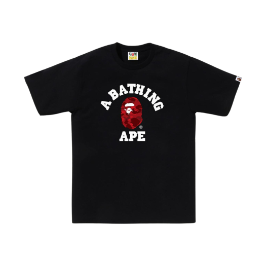 BAPE Color Camo College T-Shirt Black Red